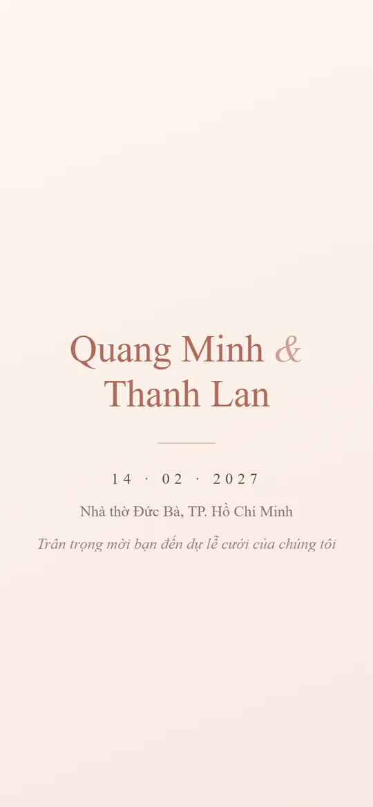 Mẫu thiệp cưới Thanh Lan