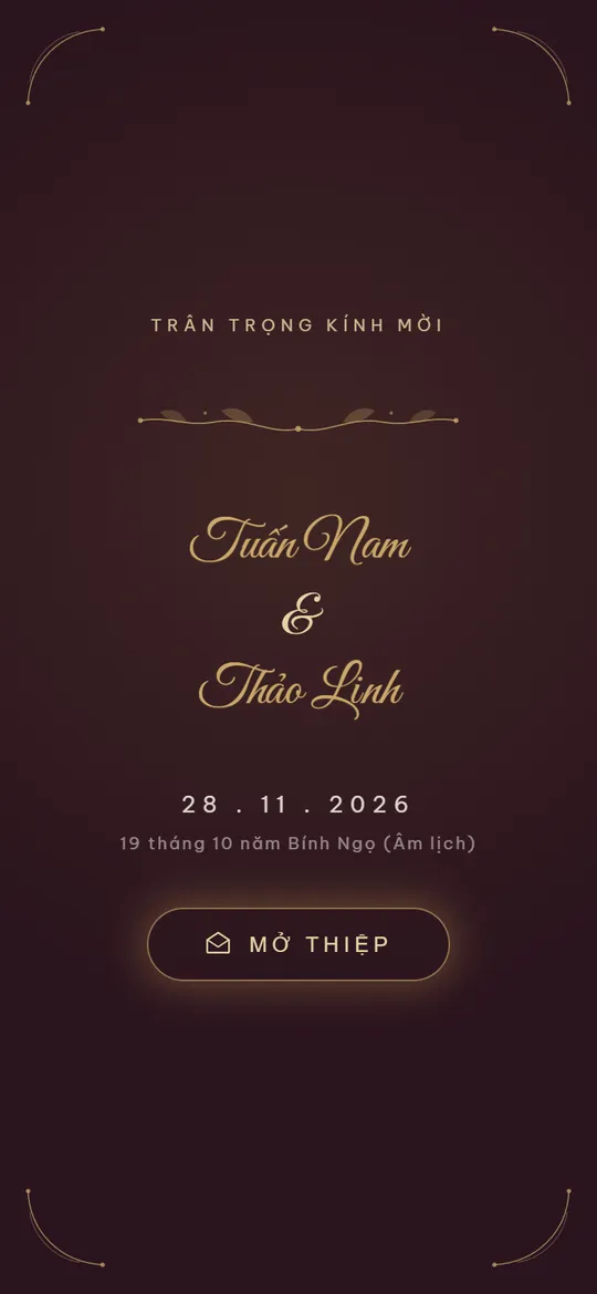 Mẫu thiệp cưới Kim Dạ