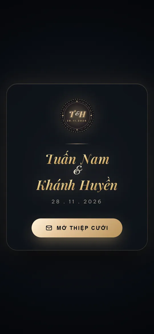 Mẫu thiệp cưới Dạ Quang